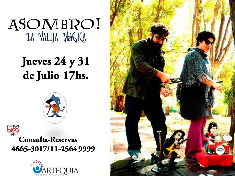 La Valija Mágica, teatro infantil con títeres el 24 y 31 Julio