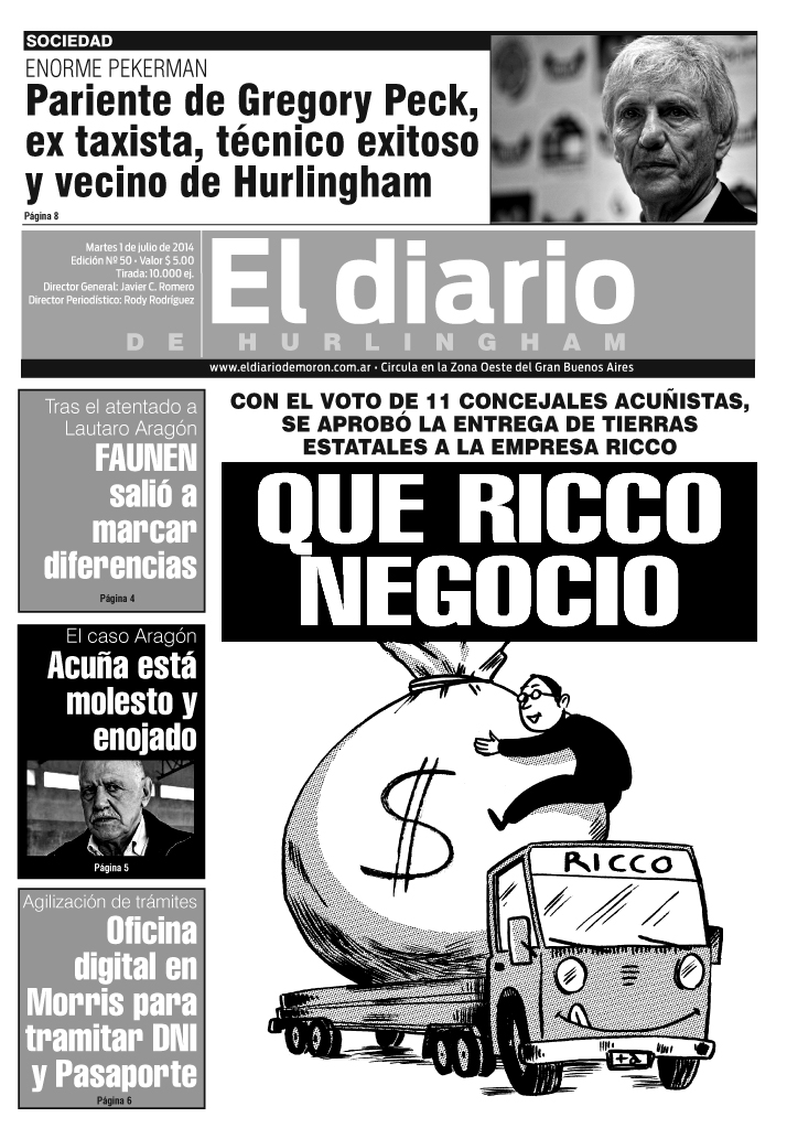 Que Ricco Negocio – La entrega de tierras estatales a la empresa Ricco El Diario de Hurlingham 50