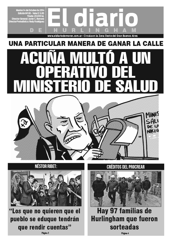 El Diario de Hurlingham 65: Acuña multó a un operativo de salud nacional El Diario de Hurlingham 65