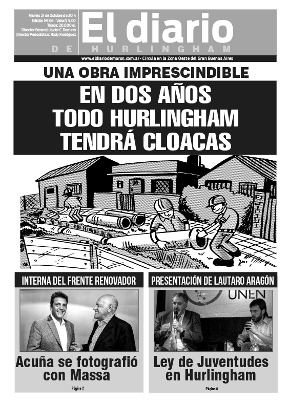 El Diario de Hurlingham 66: Cloacas en Hurlingham El Diario de Hurlingham 66