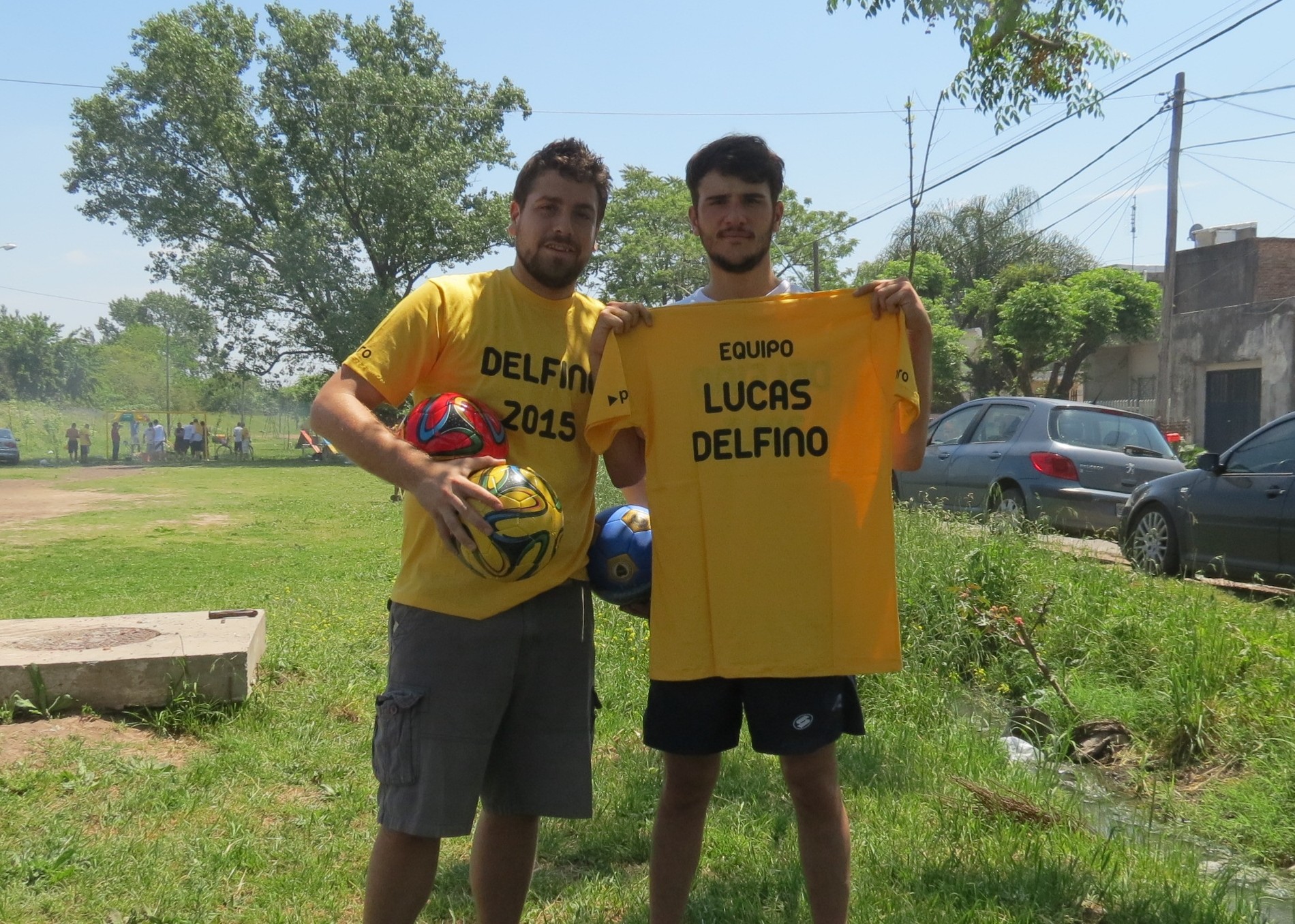 Lucas Delfino junto a Robledo en Hurlingham Lucas Delfino y Pedro Robledo en Hurlingham