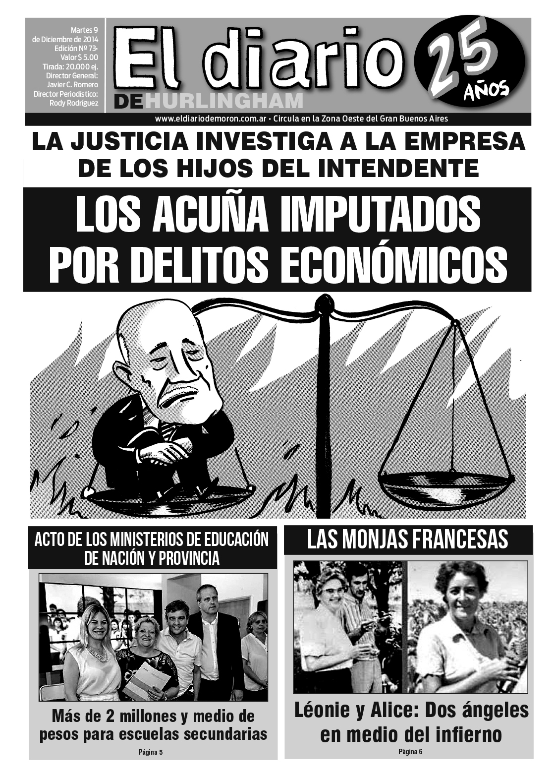 El Diario de Hurlingham 73: Los Acuña imputados por delitos económicos El Diario de Hurlingham 73