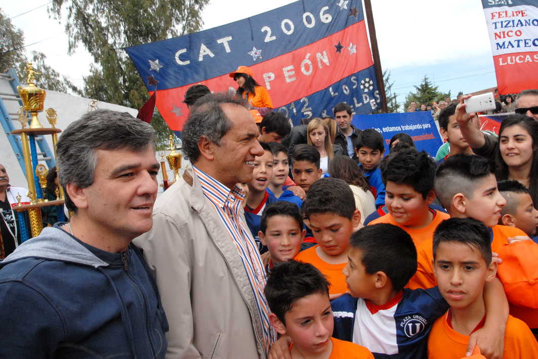 Scioli junto a Zabaleta dijo estar seguro del apoyo de los vecinos de Hurlingham