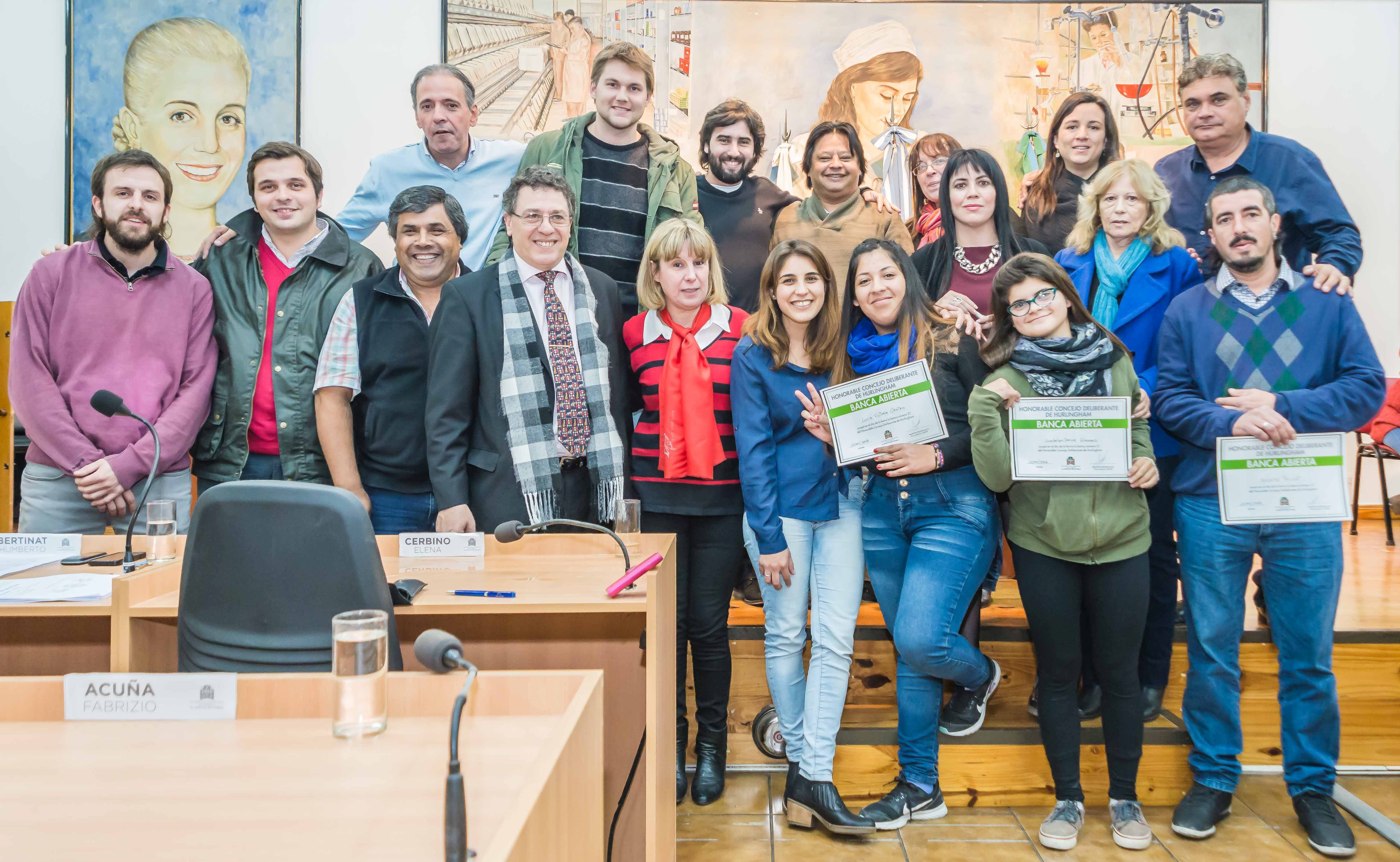 Los estudiantes inauguraron la «Banca Abierta» en el Concejo Deliberante