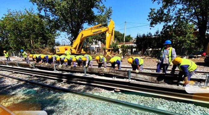 Obras ferroviarias en las estaciones en Hurlingham