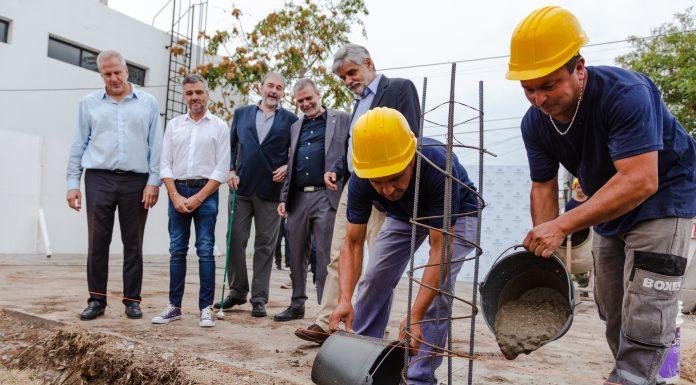 Zabaleta, Percyzk y Filmus dieron inicio a la obra de un nuevo edificio de laboratorios en la UNAHUR